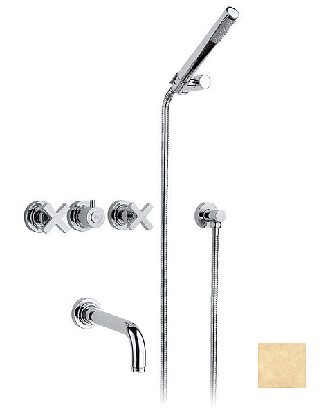 Смеситель для ванны и душа Nicolazzi M.Croce, Raw Brass (2203EXT OG 27)