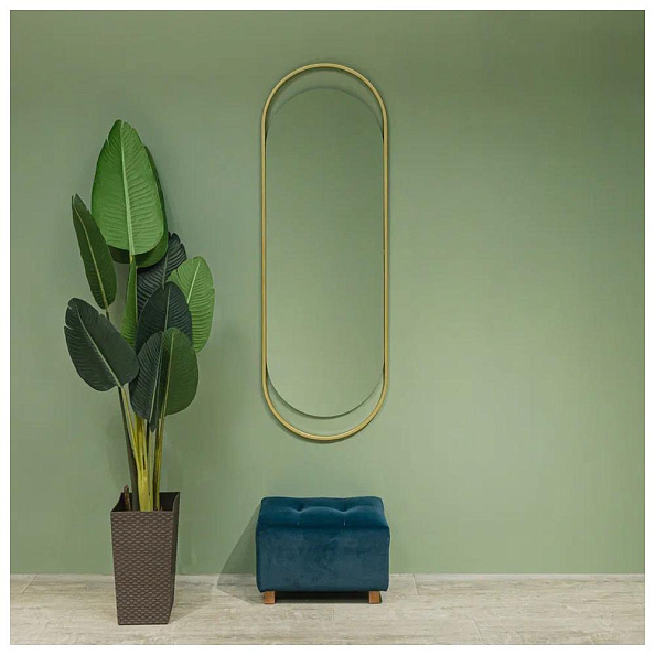 Зеркало Silver Mirrors Alba 500х1500 (металлическая рама, цвет золото)