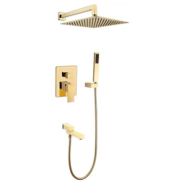 Душевая система встраиваемая Grocenberg GB5089GO-1, золото