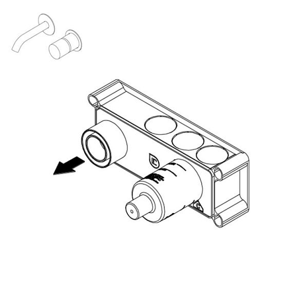 Внутренняя часть Ritmonio назначение-смеситель для раковины, не окрашен (E0BA0115SX)