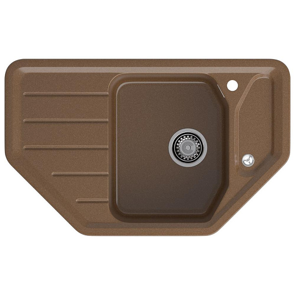 Кухонная мойка GranFest CORNER 800E, терракот