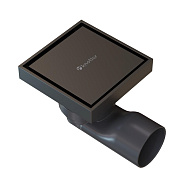 Душевой трап точечный Knotlor SDSS100GM, вороненая сталь