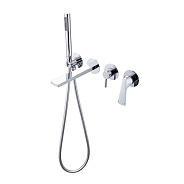 Смеситель Raglo R07.32 для ванны и душа встраиваемый излив монолитный 20 см, хром