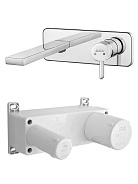 102167602HEX-K + 102166601EX PURITY смеситель для раковины настенный (внешняя часть)