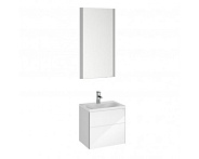 39601211102 ROYAL REFLEX.2 Комплект мебели для ванной 4 (Тумба под умывальник петли справа+Умывальник из минерального литья+Зеркало с подсветкой)