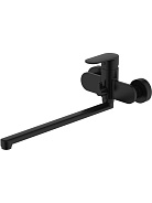 AQ1842MB НИКА смеситель для ванны с длинным изливом, матовый черный