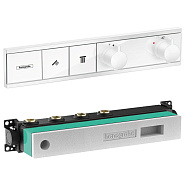 15380700S Set HG RainSelect термостатический смеситель для душа встройка 2 режима (15380700+15310180), матовый белый