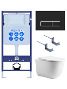 Set AQUATEK КЛАССИК cm (рама AQUATEK Standard INS-0000012 с звукоиз.прокладкой+крепеж KKI-0000002+кнопкаKDI-0000064+унитаз КЛАССИК AQ1112-00 с крышкой