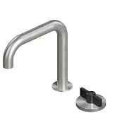 Смеситель для раковины Quadro design Valvola01, сталь брашированная/золото черное (19 31 ASON)