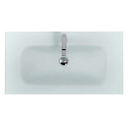 Стеклянная раковина BelBagno 810х145х465 мм, белая матовая (BB810/465-LV-VTR-BO)