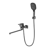 Смеситель Splenka S55.22.09 для ванны и душа универсальный поворотный излив 35 см, графит