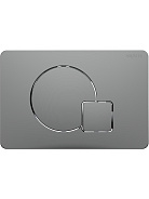 KDI-0000070(QC-1) Панель смыва Оружейная сталь матовая (клавиши круг/квадрат), 162*244 мм