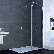 XT0205.069.321 XTENSA Односекционная раздвижная дверь Walk-In 1201-1400 X 2000 мм с неподвижным сегментом, крепление справа, стекло прозрачное