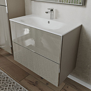 Тумба с раковиной подвесная (80см) Terminus Vega VEG10802200501OSL, капучино