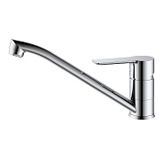 Смеситель Splenka S06.42 для кухни низкий поворотный излив, хром