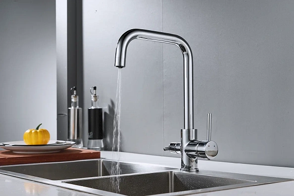 Смеситель для кухни с подключением фильтра Shevanik S228, хром