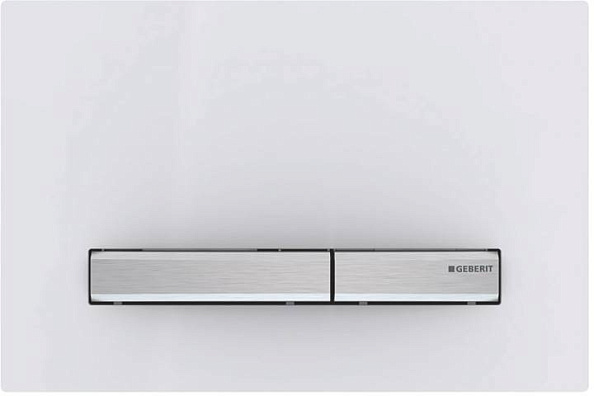 Смывная клавиша Geberit Sigma 50 New (115.788.11.2) (рамка альпийский белый/кнопки сталь)