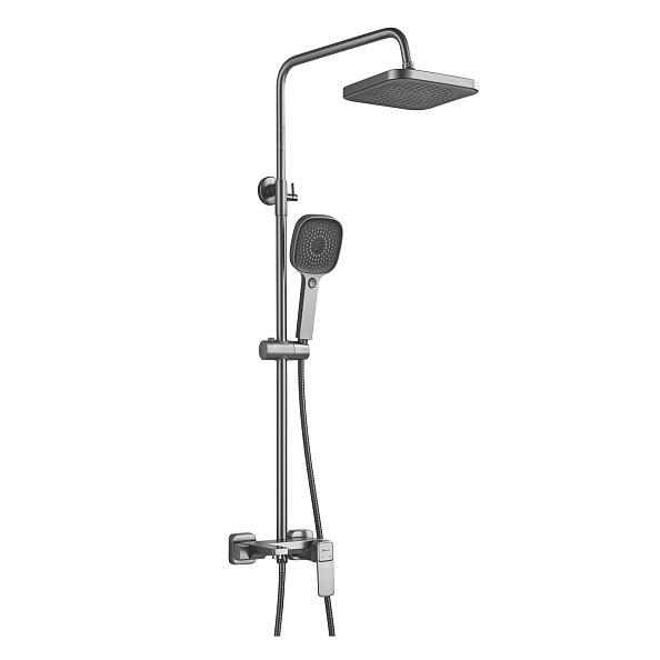 Душевая система Shevanik S9736T, оружейная сталь