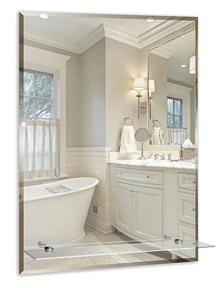 Зеркало SILVER MIRRORS 495*685 с полкой и фацетом Модерн-Люкс (00000012)