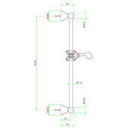 Штанга для душа Nicolazzi Nuova Brenta, 545, бронза (8072 BZ 01)