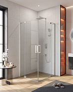 Душевой уголок Cezares Slider 100x100x195 мм, квадратный, хром (SLIDER-A-2-100/110-C-Cr)