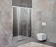 Душевая дверь BelBagno Unique 150x190 см, прямоугольная, хром (UNIQUE-BF-2-150/180-C-Cr)