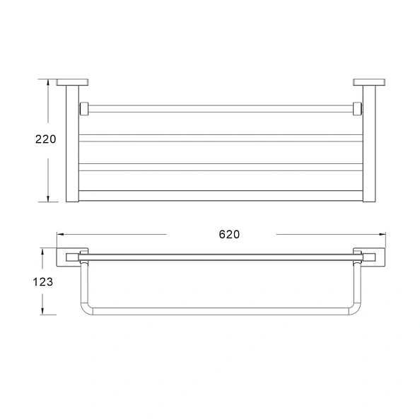 Полка для полотенец Shevanik SG5608H, черный