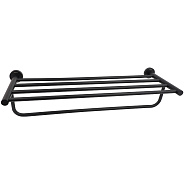 AQ4015MB ВЕГА полка для полотенец, матовый черный