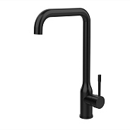 Смеситель Splenka S206.40.06 для кухни П-образный поворотный излив, черный
