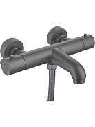 AQ1043BGM ВЕГА термостатический смеситель для ванны, оружейная сталь