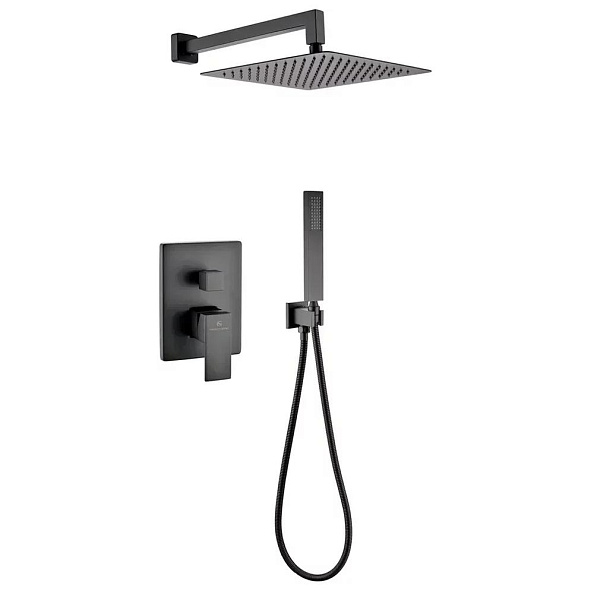 Душевая система встраиваемая (без излива) Grocenberg GB5089BL-3, черный