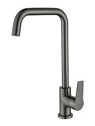 AQ1781BGM ЛУГАНО смеситель для кухни (квадратный излив), оружейная сталь