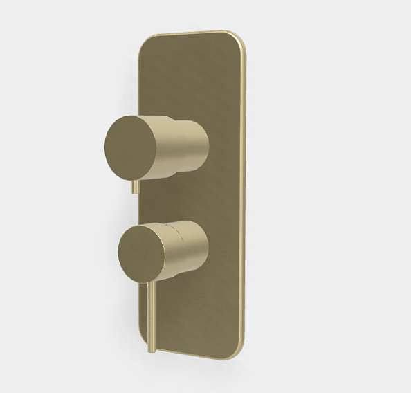 Смеситель для душа Fima Carlo Frattini Spillo Up, на 2/3 потребителя, шампань брашированная (F3039X6HS)