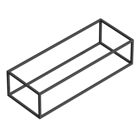 Металлический одноярусный сварной каркас под раковину Cezares Cadro 1200х460х300, Черный (CADRO-120/46/30-1C-SO-MET-ST)