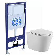 SET AQUATEK ВЕГА cmp (рама AQUATEK Standard INS-0000012(без клавиши и крепежа)+унитаз компакт ВЕГА AQ1904-00 с тонким сиденьем soft-close