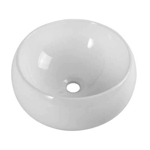 Раковина накладная керамическая BelBagno 400х400 круглая, белый глянцевый (BB1065)