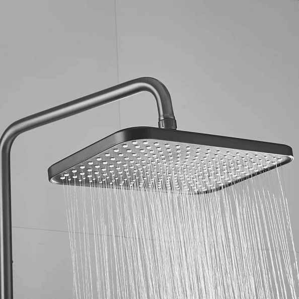 Душевая система Shevanik S6836T, оружейная сталь