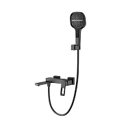 Смеситель Raglo для ванны и душа настенный излив поворотный 15 см, графит (R51.30.09)