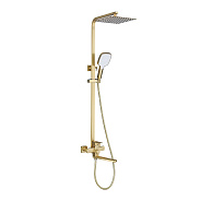 Душевая система Prohanss для ванны и душа с тропическим душем поворотный излив 25см, золотой сатин (P30.24.03)