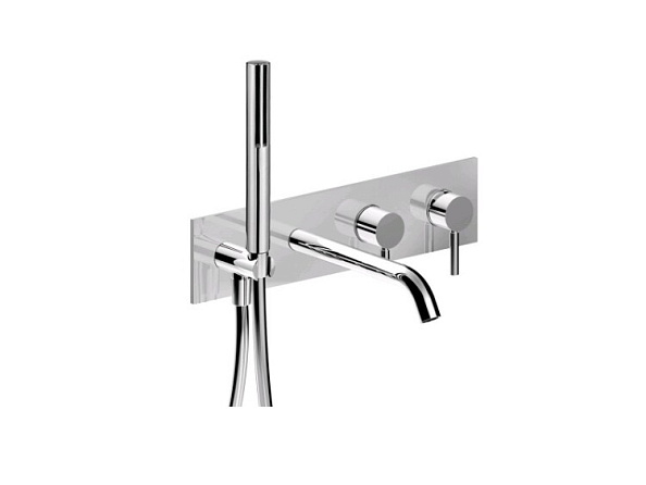 Смеситель для ванны и душа Fantini Nostromo, белый матовый (50 29 E821B)