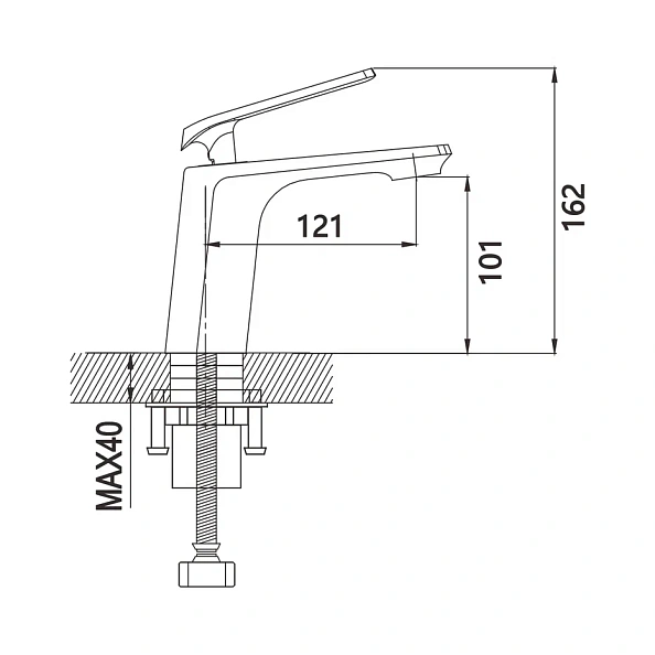 Смеситель для раковины Shevanik S8001H, черный