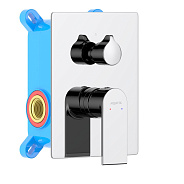 AQ1446CR ЛИРА смеситель для ванны 2 режима (внешняя и скрытая часть)