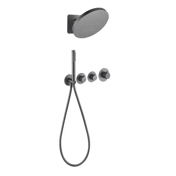 Душевая система встраиваемая (без излива) Grocenberg GB5020BG, графит
