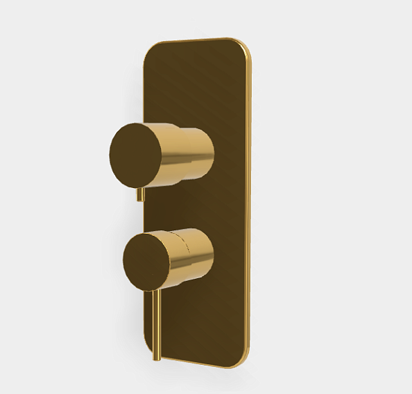 Смеситель для душа Fima Carlo Frattini Spillo Up, на 2/3 потребителя, золото (F3039X6OR)