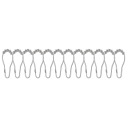 Кольца с роликами и замком FASHUN для навеса шторок в ванную комнату (A9001)