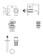 Смеситель для раковины Fima Carlo Frattini Spillo Tech, ,X Collection, золото (F3051TWX9XOR)