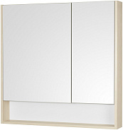 1A252302SDB20 Зеркальный шкаф Сканди 90 Белый/Дуб Верона