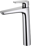 AQ1104CR БЕТТА смеситель для раковины высокий 230, без донного клапана