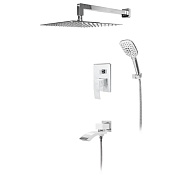 Душевая система встраиваемая Hansberge H6077W, белый/хром