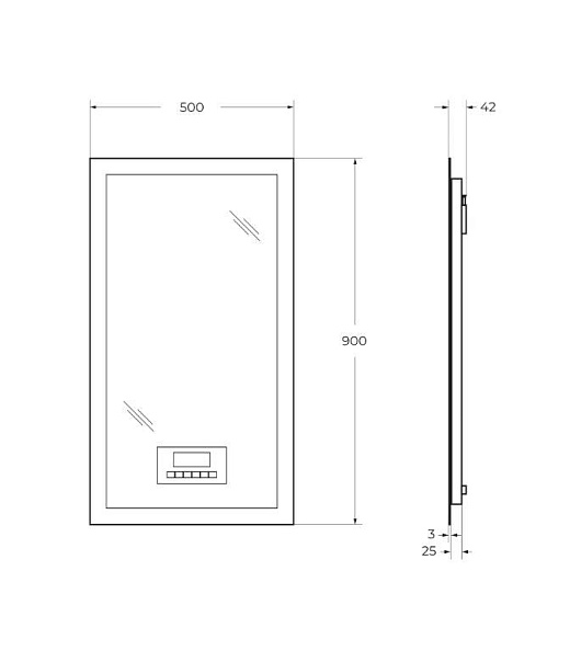 Зеркало с LED подстветкой Cezares, Touch System 50x90 см (45061)